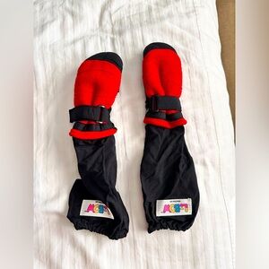 Red and Black Kids Mittens